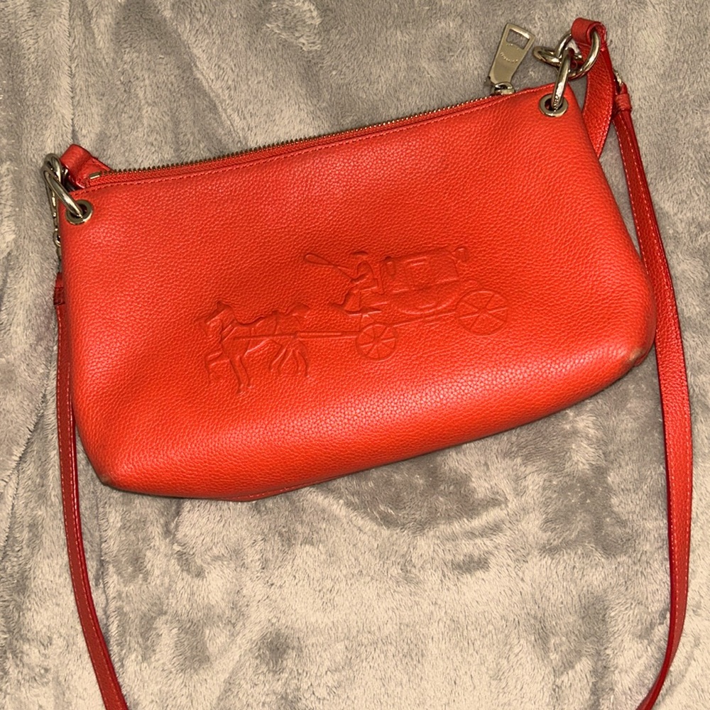 Vintage, Authentic Coach purse with cross body strap.